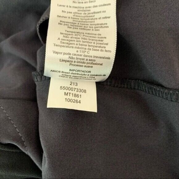 ASICS Small Gray Black Zip Up Track Jacket Running Athletic Sweater - Picture 7 of 7